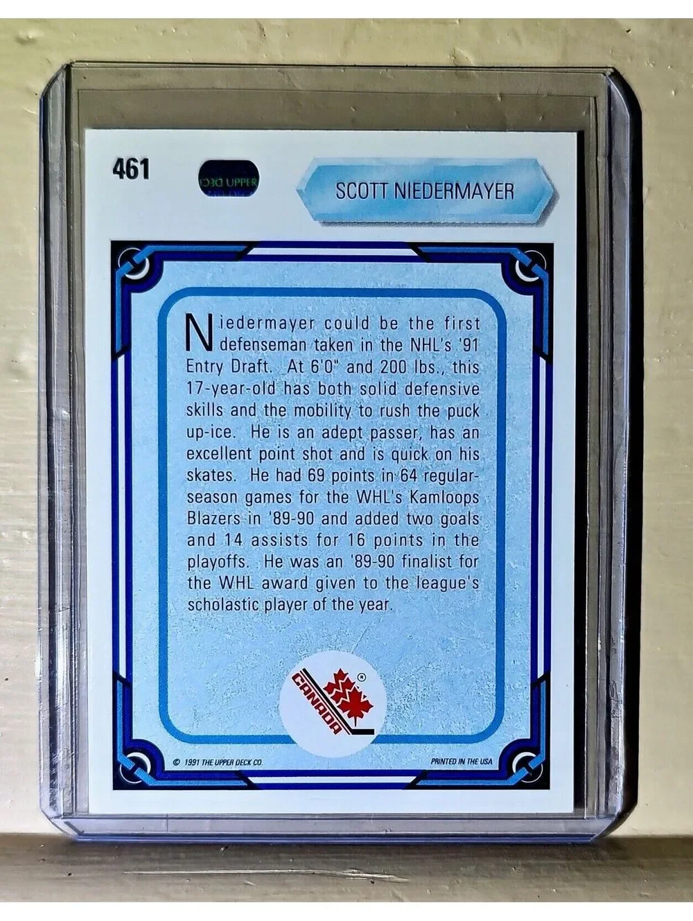 Scott Niedermayer 1990-91 Upper Deck World Junior Championships #461 Hockey